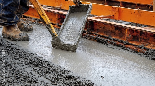 Wallpaper Mural Concrete Pouring at Construction Site Torontodigital.ca