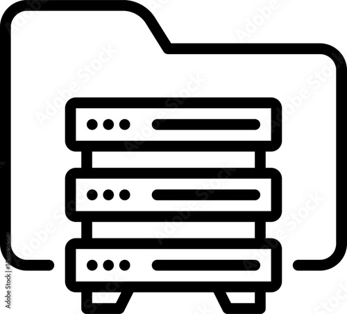 database illustration on a white background     
