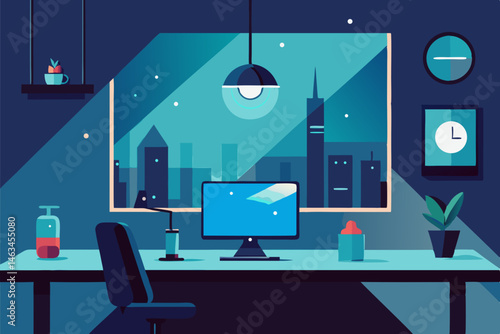 futuristic workspace with voice activated gadgets