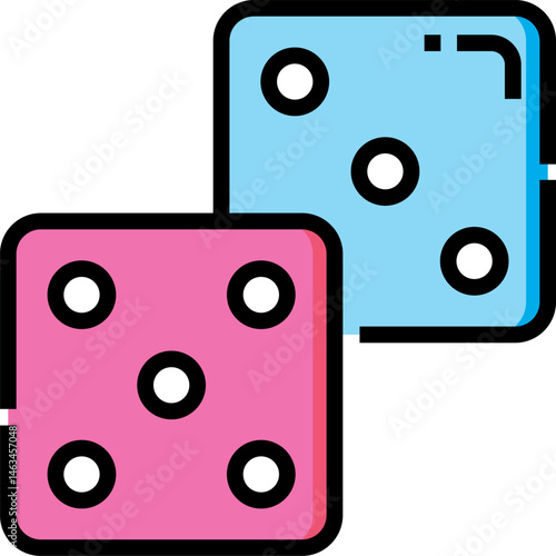 dices illustration on a white background    