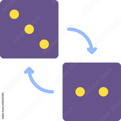 dices illustration on a white background     