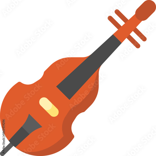 double bass (2) illustration on a white background     