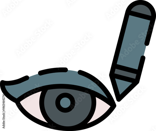 eyeliner illustration on a white background     