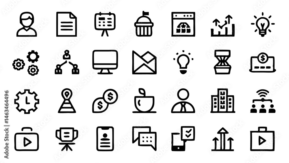 Stylish conceptual icons in vector format created with a clean flat linear style ideal for branding mobile applications infographics and UI enhancements Stylish conceptual icons in vector format created with a clean flat linear style ideal for branding mobile applications infographics and UI enhancements