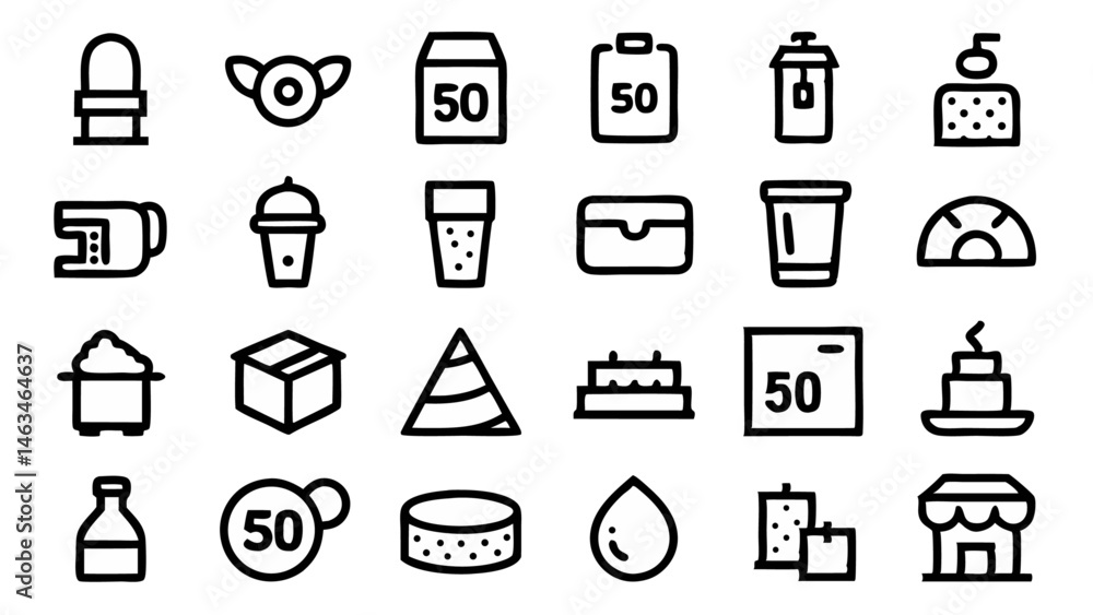 Elegant set of conceptual vector icons in a modern flat linear design perfect for UI UX designers and digital creators working on clean aesthetic projects Elegant set of conceptual vector icons in a modern flat linear design perfect for UI UX designers and digital creators working on clean aesthetic projects