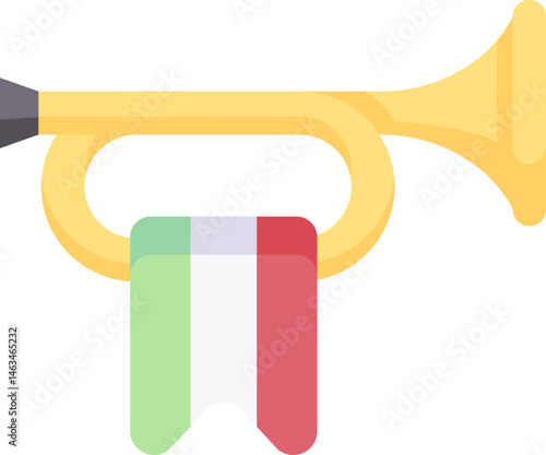 fanfare illustration on a white background    
