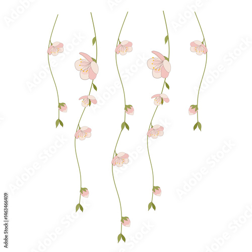 Spring flower garland