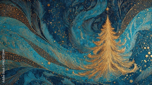 Abstract christmas tree design