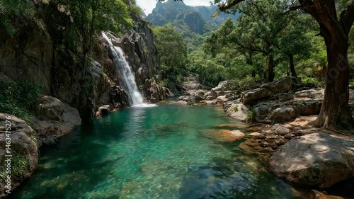 Breathtaking Waterfall in Jungle Paradise/ジャングルの壮大な滝1