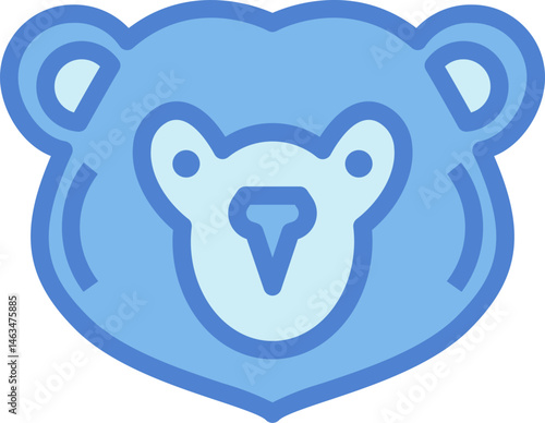grizzly bear illustration on a white background     