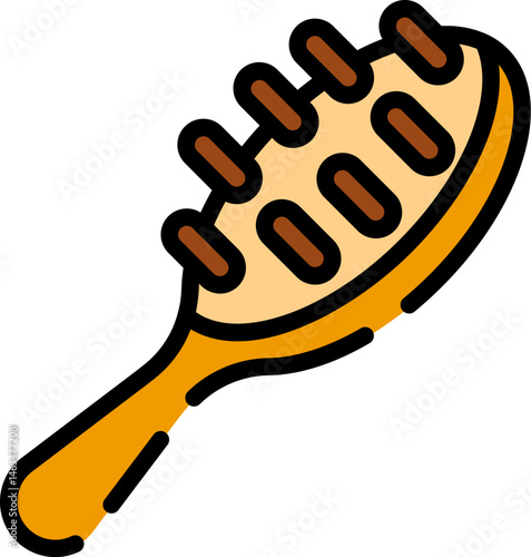 hairbrush illustration on a white background     