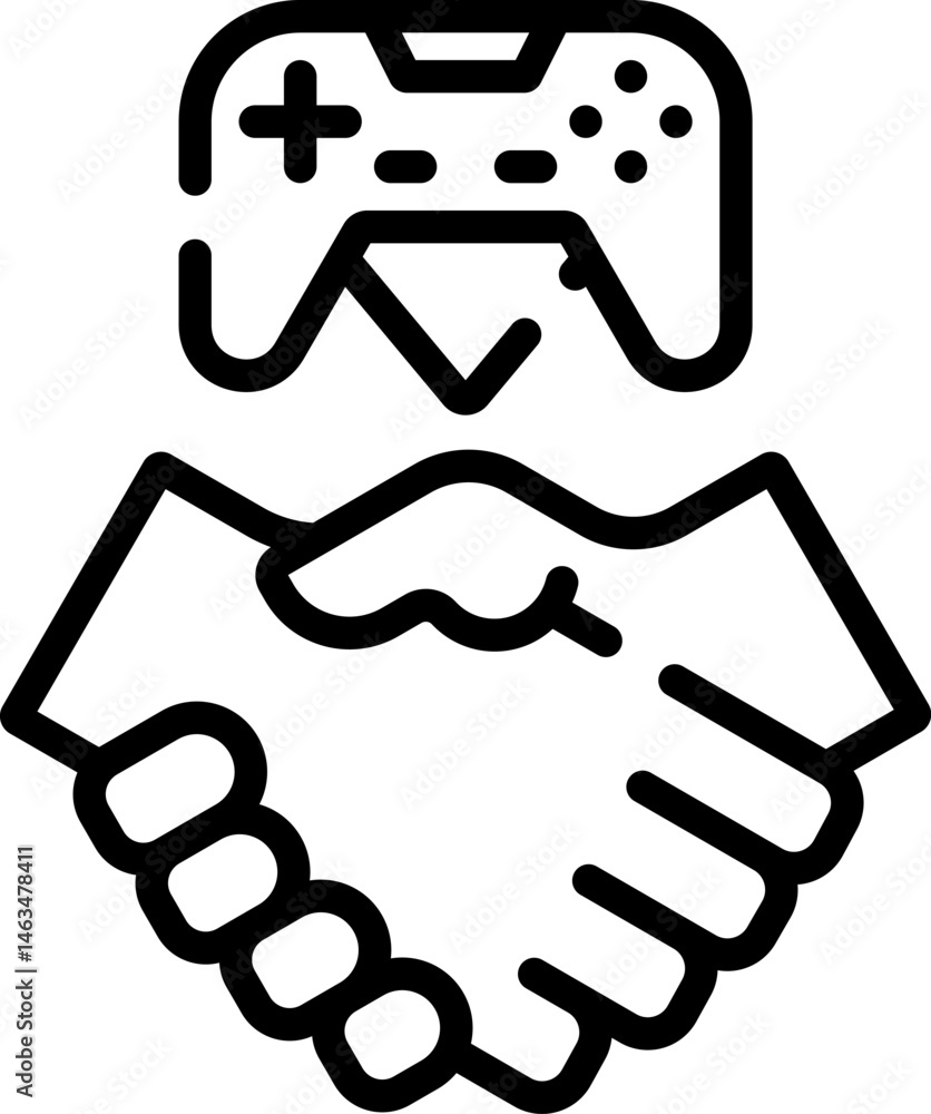 handshake illustration on a white background handshake illustration on a white background