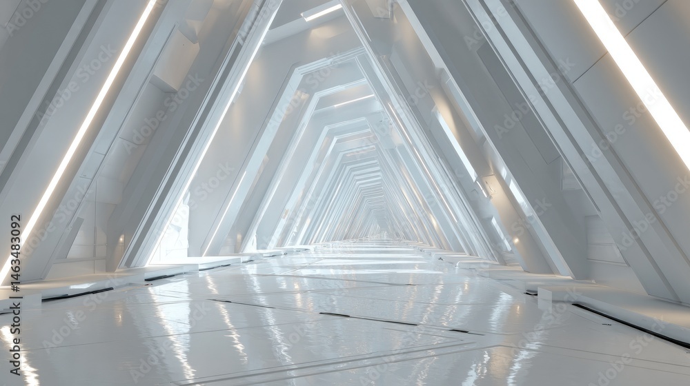 Obraz premium Abstract triangular hallway perspective
