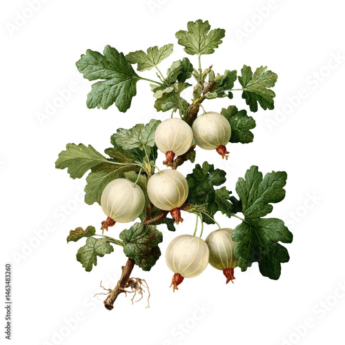 Illustration of Gooseberry Isolated on Transparent Background
