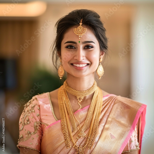 portrait of a young indian woman with jwellery