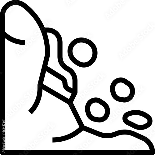 landslide illustration on a white background     