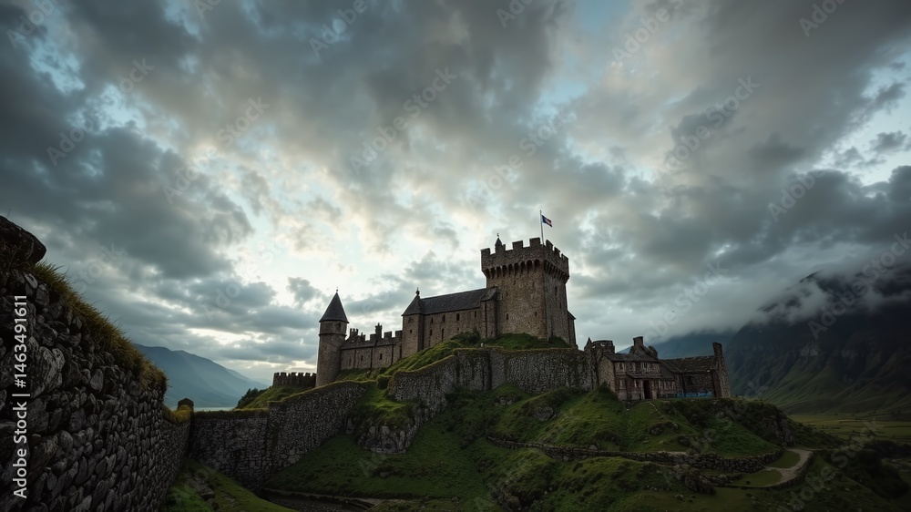 Fototapeta premium Majestic Scottish Castle, Architectural Beauty