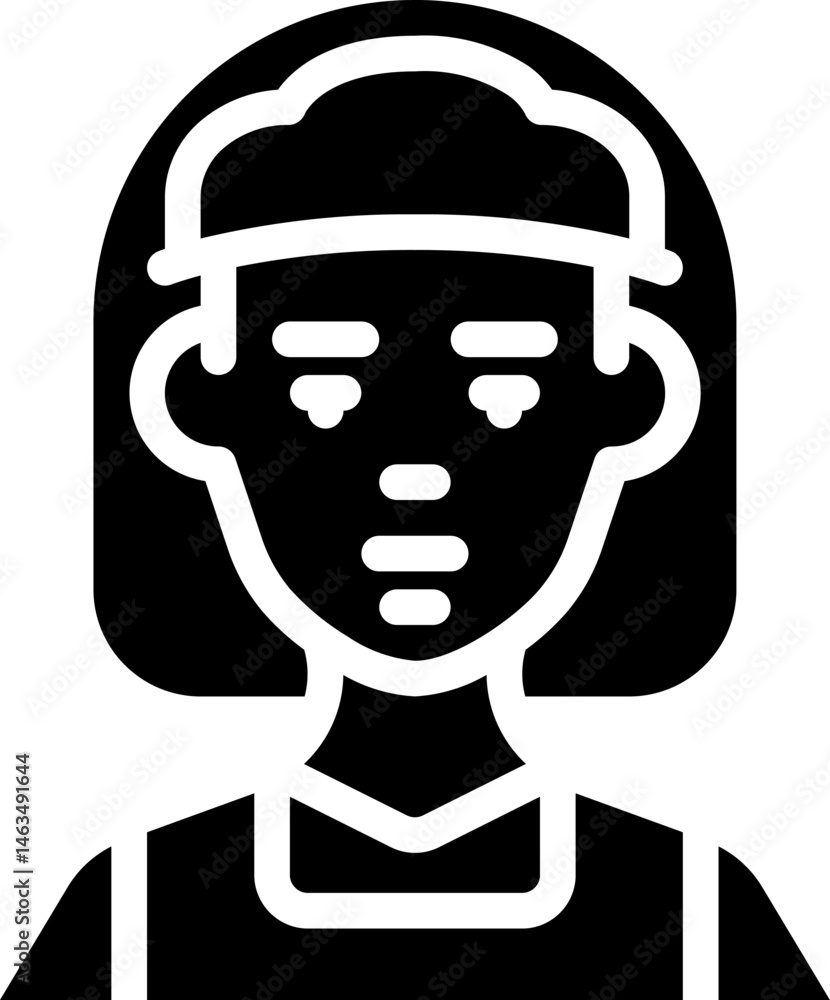 maid illustration on a white background maid illustration on a white background