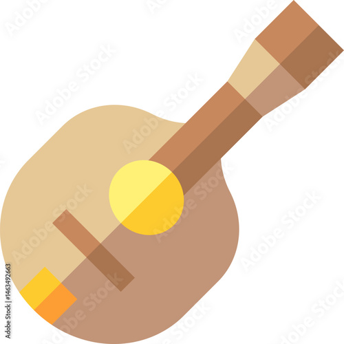 mandolin illustration on a white background     