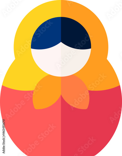 matryoshka doll illustration on a white background    