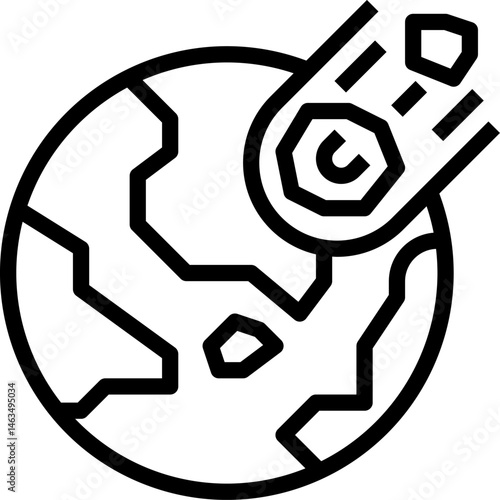 meteorite illustration on a white background     
