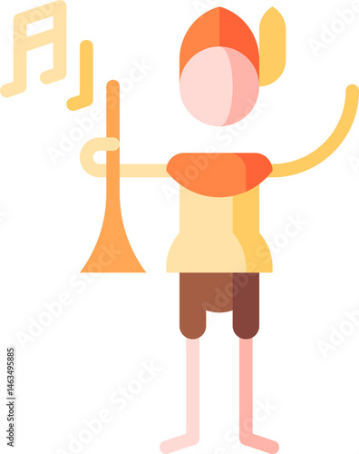 minstrel illustration on a white background    