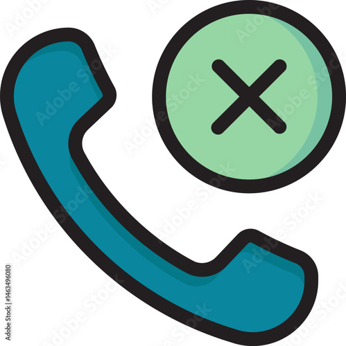 missed call illustration on a white background     