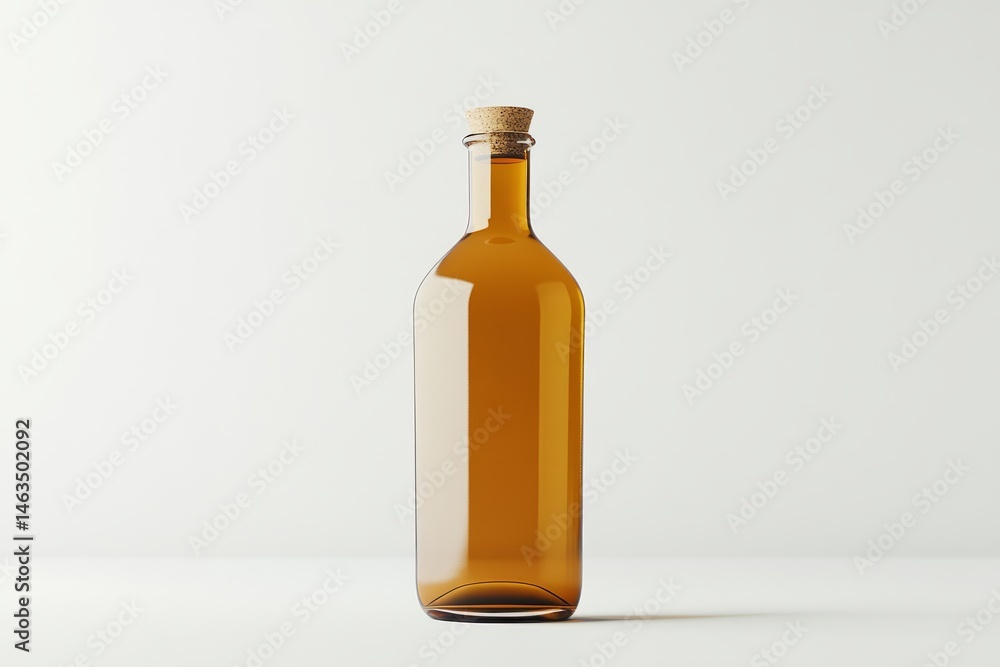 A classic blank wine bottle mockup with a cork, minimalistic aesthetic, smooth reflections, high-end product shot on a white background. eer bottle mockup, amber glass, condensation effect, ultra-deta A classic blank wine bottle mockup with a cork, minimalistic aesthetic, smooth reflections, high-end product shot on a white background. eer bottle mockup, amber glass, condensation effect, ultra-deta