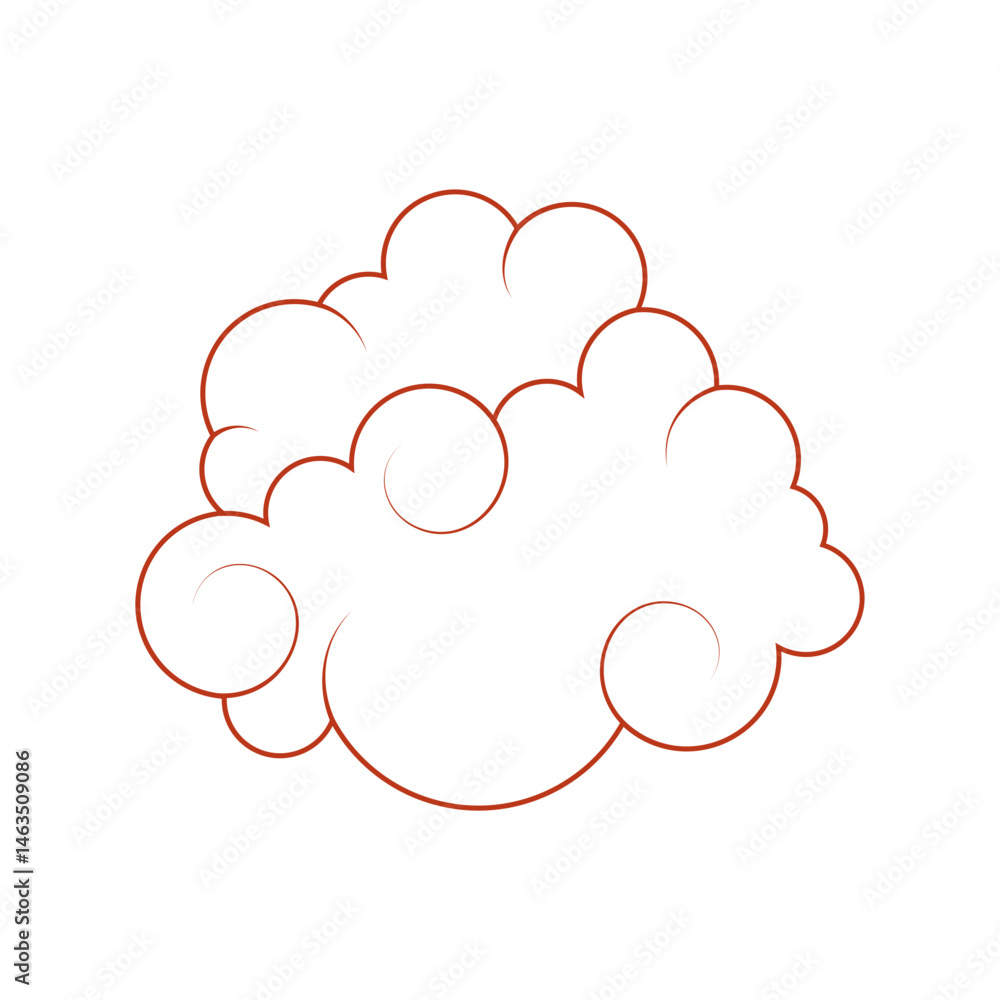 Fototapeta premium Chinese Cloud Pattern Ornament. Flat Vector Illustration.