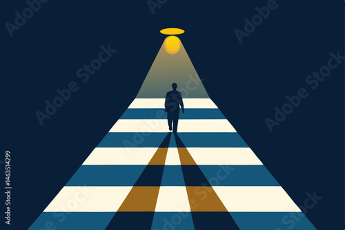pedestrian crossing with motion sensor lighting 