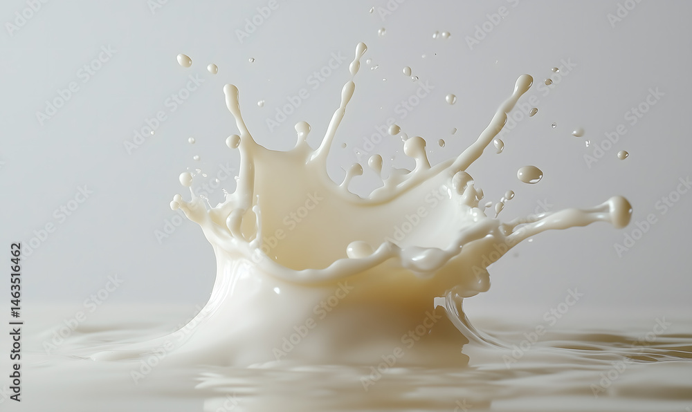 Milk splash close up, drink concept, package, illustration food, Generative AI Milk splash close up, drink concept, package, illustration food, Generative AI