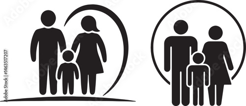 Family Icon Vector Illustration Of Parents And Child Group Together