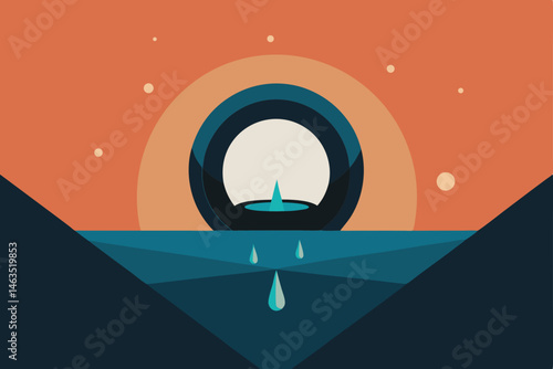raindrops collecting in abandoned tire