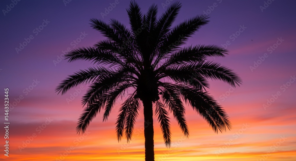 Pixelated Palm Tree Silhouette at Sunset Pixelated Palm Tree Silhouette at Sunset
