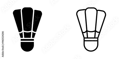 badminton ball icon on white background