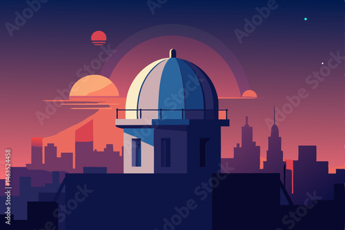 rooftop observatory in the heart of a glowing city.svg