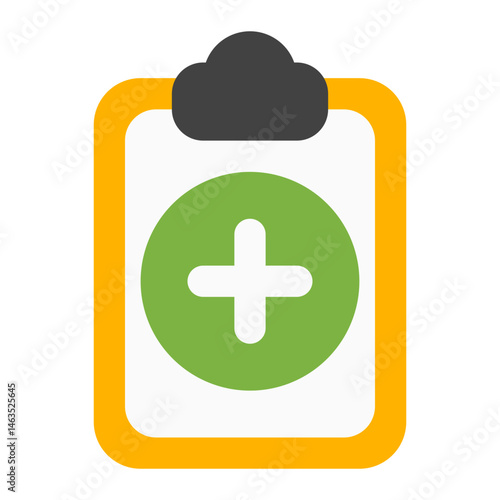 Simple medical clipboard icon representing healthcare management and medical record keeping.