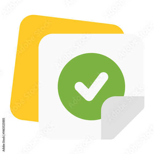 Icon symbolizing approval, validation, or verification, ideal for use in digital interfaces, certifications, and quality assurance.