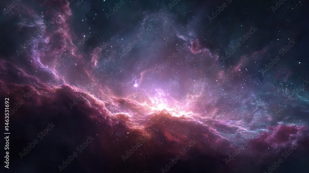 Fototapeta premium Colorful nebula in outer space