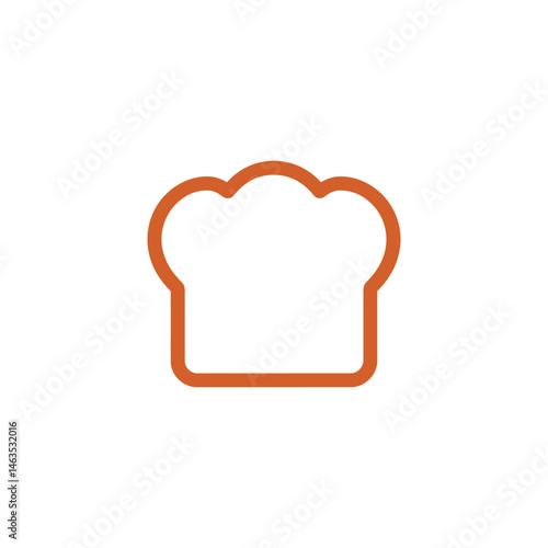 Black outlined chef's hat icon shows cooking preparation on a transparent background
