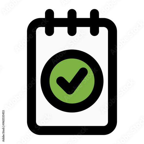 Simple checklist calendar icon suitable for productivity, task management, and scheduling applications.