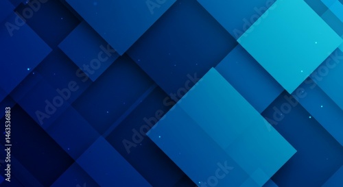 Abstract Squares Gradient Background in Shades of Blue