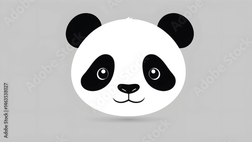 Minimalist Panda Logo Design