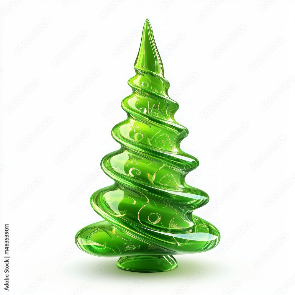 Abstract Green Christmas Tree With Gold Design Abstract Green Christmas Tree With Gold Design