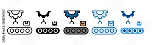 Manufacturing Icon Set Multiple Style Collection
