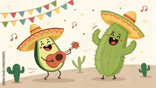 Fiesta Fun Avocado and Cact...