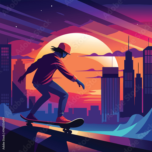 Silhouette action shot of a person on a snowboard jumping on a mountain, illustrating success and sport