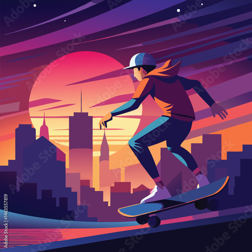 Silhouette action shot of a person on a snowboard jumping on a mountain, illustrating success and sport