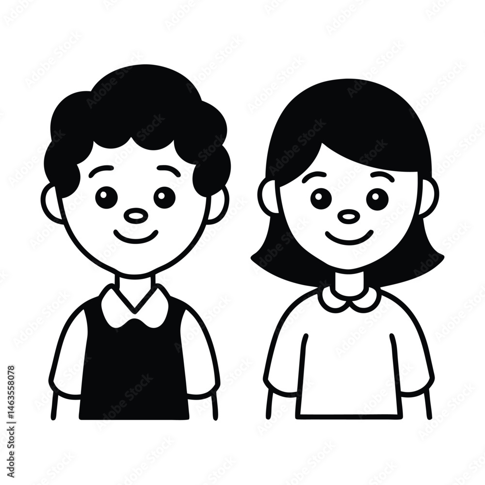 Cartoon children vector image Cartoon children vector image
