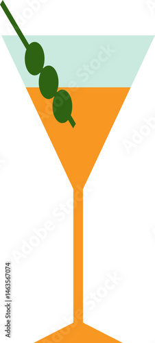 Minimal Flat Cocktail Drinks Elements